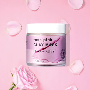 Masque de boue de rose 100% naturel en gros, masque détoxifiant pour le visage, nettoyant les pores, masque d'argile rose biologique au kaolin - Product Image 3