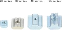 Bloc coulissant à fente en T M6 série 4545 en aluminium extrudé, insert fileté carré pour rail de construction de routeur CNC, écrou en T