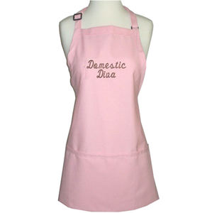 Élégant brodé tablier a ajustable au cou, points de tension renforcés - Product Image 1