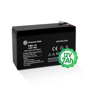 אורך חיים ארוך עליות סוללה מחזור עמוק 12v 7ah 8ah 12ah 14 אה 18 ח 20 אה 20 ח