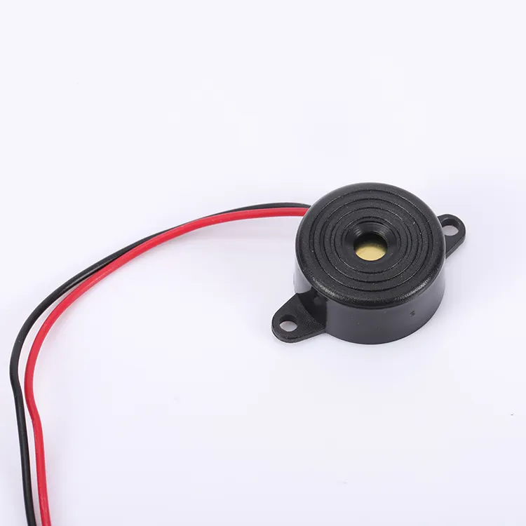 2312 DC 12V 24V aktif Min yüksek sesle ses mikro tel Piezo Buzzer ile küçük yarım daire