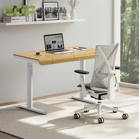 Bureau d'ordinateur électrique réglable en hauteur pour le travail à domicile, utilisation avec ordinateur portable, montage facile, construction durable résistante à l'eau