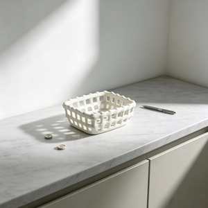 Cesta Tejida Amic con Diseño de Tejido Abierto para Almacenamiento en Mesa del Hogar, para Llaves, Joyas, Cosméticos, Organizador Moderno Minimalista - Product Image 6