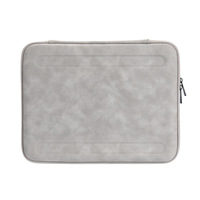 Sac pour ordinateur portable multifonctionnel en peau de mouton PU avec coque rigide en EVA, housse pour ordinateur portable de 14 à 16 pouces, antichoc, respirant, avec accessoire en tissu dentelle