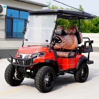 Voiturette de golf électrique à cadre en aluminium étanche, 4 places, nouvelle énergie, surélevée, pour la plage et les stations balnéaires