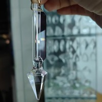 Cortina de Cuentas de Cristal de Cuarzo Transparente Decorativas con Forma de Cohete y Extremos Redondos, Serie Hecha a Mano, para un Acabado Suave