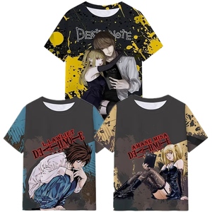 10 Stili T-shirt in Seta di Latte <span class=keywords><strong>Death</strong></span> <span class=keywords><strong>Note</strong></span> Ryuk Light Yagami MisaMisa per Donna, Camicie Anime da Uomo e Bambino - Product Image 1