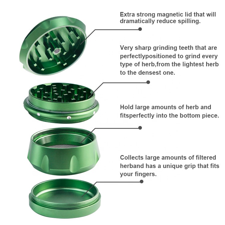 Oem металлические шлифовальные машины с пользовательским логотипом, травяная шлифовальная машина