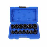 13Pcs Set Ekstraktor Mur, Kit Soket Penghilang Baut Rusak, Alat Penghapus Sekrup Hex yang Patah