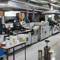 Yeni Profesyonel 2 Renkli Tam Otomatik Serigrafi Baskı Makinesi UV Kürleme Sistemi Yüksek Hızlı 330x450mm Plastik Kağıt PVC için