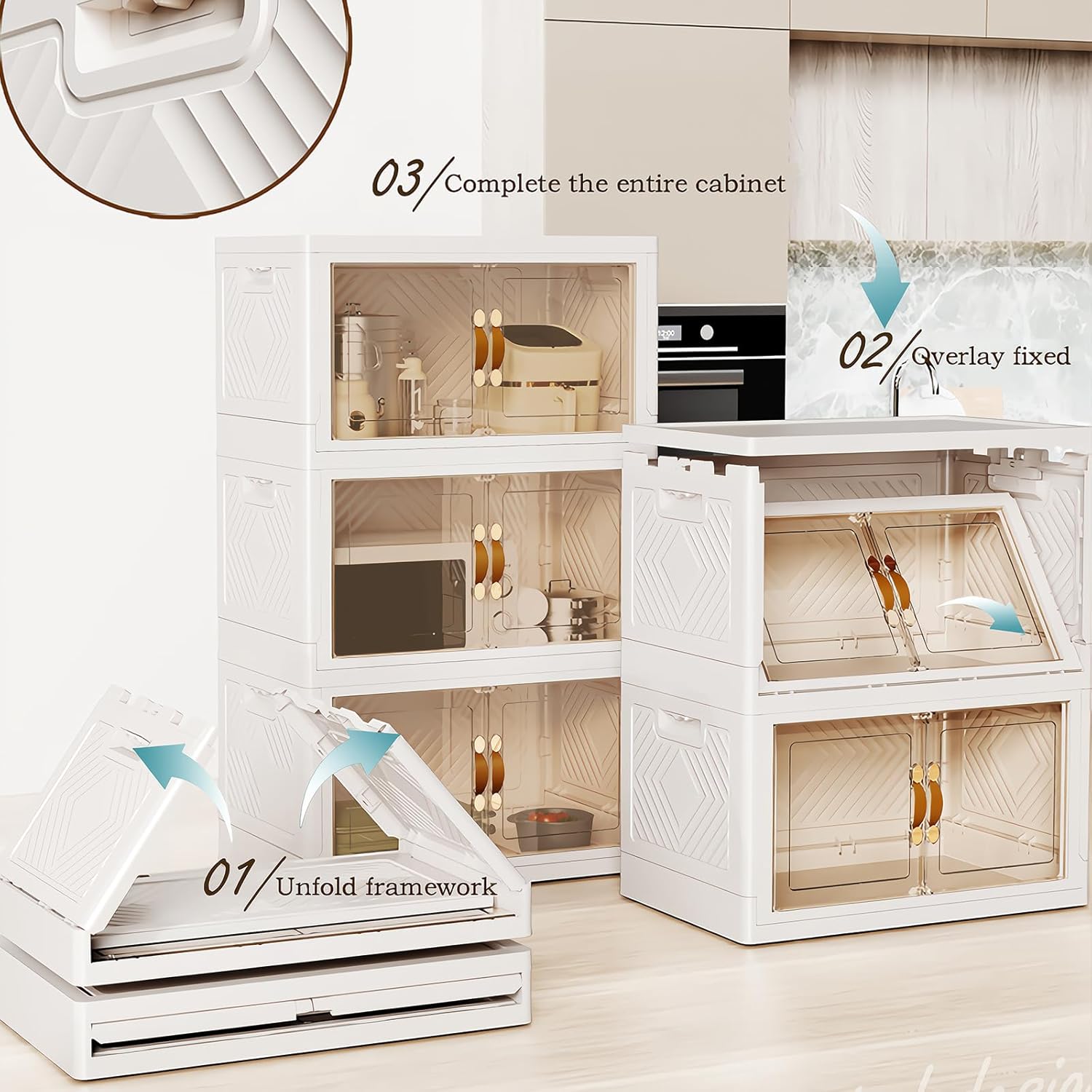 Contenitori Impilabili Con Coperchi E Ruote – Organizer 2 Ripiani A Chiusura Magnetica