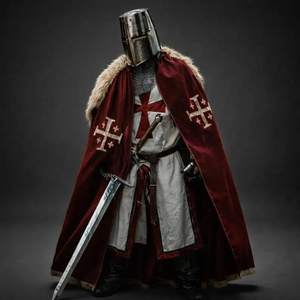 Armure Complète de Chevalier Templier Médiéval en Acier Calibre 18, Modèle Coulé Traditionnel, pour Reconstitutions Historiques, Cosplay et Présentation - Product Image 4