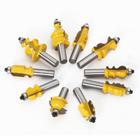 Fraise à main en carbure TCT de 1/2 po (12,7 mm) avec queue de 8 mm pour le fraisage du bois, la découpe décorative des bords supérieurs d'armoires et le surfaçage CNC