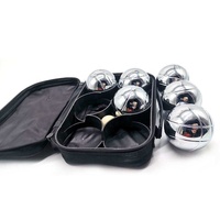 Jeu de boules de pétanque professionnel classique en acier inoxydable robuste avec sac de transport pour l'extérieur