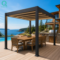 Gazebo bioclimatique motorisé QINGYING en aluminium 3x3 pour extérieur