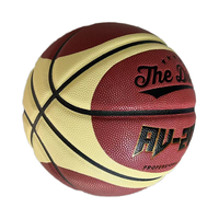 Ballon de basketball en cuir PU taille 7/6/5/4/3/2/1 avec bonne adhérence, logo personnalisable imprimé, ballon silencieux pour l'entraînement