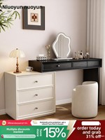 Coiffeuse en bois massif pour chambre à coucher, modèle 2026, simple, avec armoire de rangement au pied du lit, idéale pour petit appartement
