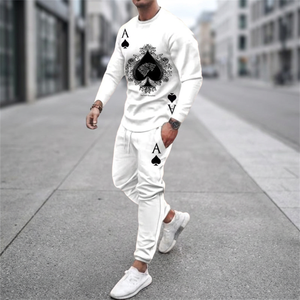 Conjunto Deportivo de Invierno para Hombre, Talla Grande, con Capucha, de Alta Calidad, Personalizable, Corte Regular - Product Image 2