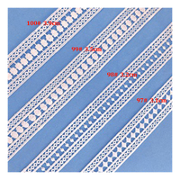 Dentelle décorative en polyester brodée de fleurs en soie de lait de 1 à 3 cm pour la couture et la finition des escaliers – Vente en gros