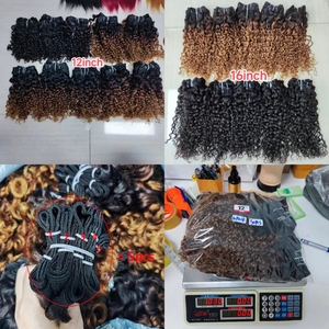 Promotion Letsfly 2,2$ 10 pouces Rose Curly Color 1B30 #   Extensions de cheveux 100% naturels, noirs, qualité 9A Remy, cheveux brésiliens disponibles - Product Image 6