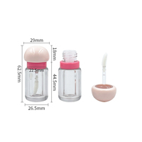 Tube de gloss à lèvres en forme de champignon 5g, flacon liquide de contouring vide, design transparent, flacon en plastique, matériau d'emballage