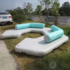 Plateforme flottante hexagonale gonflable de 290 cm, île flottante autonome pour yacht, piscine, <span class=keywords><strong>mer</strong></span> - Product Image 2