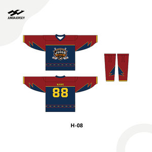 เสื้อกีฬาฮอกกี้น้ำแข็งพิมพ์ลายซับลิเมตโพลีเอสเตอร์ชุดฮอกกี้ออกแบบได้ตามต้องการ - Product Image 2