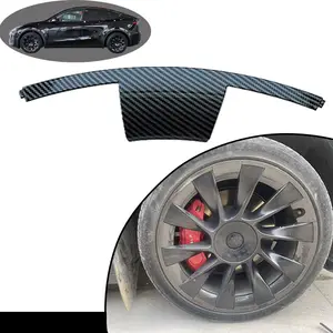 Protective Guard fibra de carbono Split Roda Hub Capa para Tesla Modelo Y 20 polegadas patch proteção roda cheia