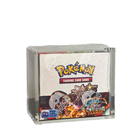 Étui de présentation magnétique en acrylique transparent pour boîte de booster ETB, protection résistante aux UV, support de rangement pour cartes, logo personnalisé au laser