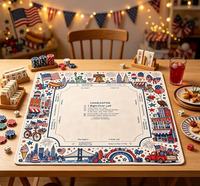 Tapis de mahjong moderne en caoutchouc imperméable, portable, écologique, durable, résistant à l'huile, silencieux, antidérapant, décoratif pour table