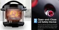 Ventes chaudes - Cuisinière électrique à pression multifonction automatique en acier inoxydable 13-en-1 pour usage commercial et domestique, 6 litres, commande numérique