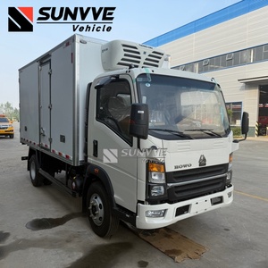 SINOTRUK HOWO 4X2 brand new used 2tons 3tons 5tons <strong>small</strong> mini freezer frozen cold room van <strong>cargo</strong> refrigerated <strong>truck</strong> for sale - Product Image 2