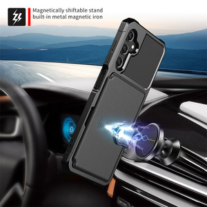 Étui portefeuille magnétique de luxe en cuir pour voiture avec boucle rabattable pour Samsung <span class=keywords><strong>Galaxy</strong></span> A72 A52 A52S <span class=keywords><strong>A12</strong></span> <span class=keywords><strong>M12</strong></span> F12 <span class=keywords><strong>A12</strong></span> Nacho - Product Image 2