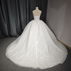 ชุดเดรสงานเลี้ยงสีขาวไม่มีสายรัด DY6735 janceanera - Product Image 4