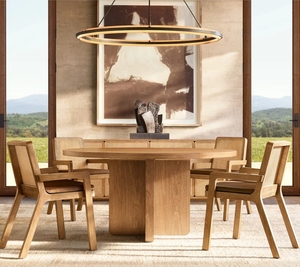 <span class=keywords><strong>Muebles</strong></span> para el hogar Juego de mesa de comedor <span class=keywords><strong>Santiago</strong></span> Mesa de comedor redonda Mesa de comedor de madera de 8 plazas - Product Image 4