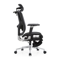 Chaise de bureau moderne haut de gamme avec cadre en aluminium entièrement en maille, appui-tête réglable et soutien lombaire pour bureau à domicile et bureaux de direction