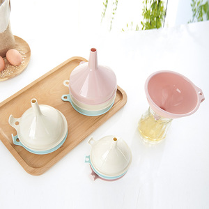 Sanmei Youjia <b>Kitchen</b> Funnel Food Grade <b>Plastic</b> Long Handle Small Medium Large Liquid Dispensing Tool - Product Image 2