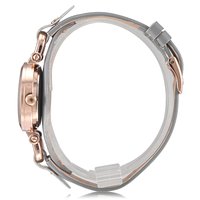 Jam Tangan Wanita Rose Gold Quartz OEM Tali Kulit Modis Casing Aloi Kaca Dial Seiko Reloj Mujeres Pulsera Gelang