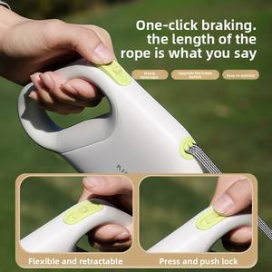 Atacado 5m Reflective Dog Walking Leash Pet Retrátil Controlável Trela De Plástico Padrão Sólido Moda Cross-Border Dog Gear - Product Image 2