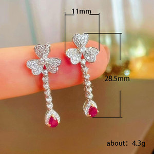 Eleganti Orecchini a Goccia Floreali per Donne, Orecchini Pendenti a Forma di Pera con Fiori, Gioielli di Moda per Uso Quotidiano e Feste - Product Image 5