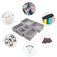 Ensemble de 6 pièces de diviseur de tiroir pliable, articles ménagers boîtes de séparation de placard organiseurs de sous-vêtements