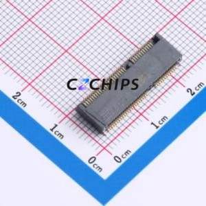 HYCW21E-05NGFF-320B Hard Drive Connector (SAS/SATA/M.2) SMD Connector M.2-E Key Female 67P Horizontal Mount - Product Image 1