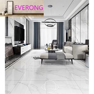 Carreaux de sol en grès céramique blanc Carrara 8 mm, 60x60 cm, design moderne, surface émaillée, haute qualité, pour supermarché - Product Image 2