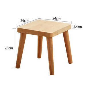 Meilleure vente nordique en bois massif petit tabouret carré couleur hêtre tabouret à langer salon bas ménage tabouret en bois - Product Image 6