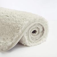 Tapis de salle de bain en microfibre douce et moelleuse, antidérapant, séchage rapide, tapis de bain shaggy, taille et logo personnalisés pour la décoration de la salle de bain à domicile