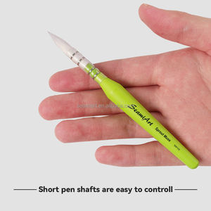 SeamiArt artiste pinceau à manche court laine Nylon mélange cheveux <span class=keywords><strong>aquarelle</strong></span> pinceau pour voyage dessin stylo cadeau de noël - Product Image 3