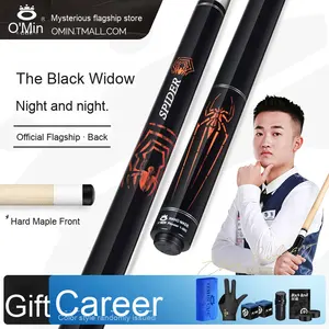 Queue de billard à neuf boules de style américain Queue de billard noire à grosse tête avec manche en érable pour les sports de piscine - Product Image 3