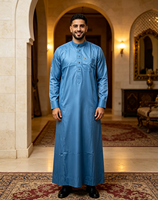 CCY Thobe Arabe Saoudien du Moyen-Orient pour Hommes, Jubbah Islamique, Kandura, Robe Musulmane d'Algérie pour la Prière