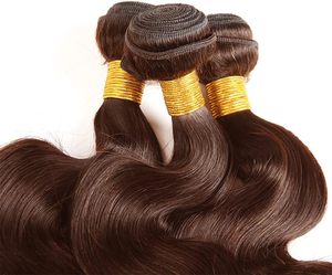 Extension di <span class=keywords><strong>capelli</strong></span> umani Body Wave, senza colla, <span class=keywords><strong>capelli</strong></span> vergini brasiliani, 100% non trattati # 4 Colori Marrone <span class=keywords><strong>Cioccolato</strong></span> - Product Image 1