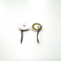 Sonotrode piézoélectrique passif circulaire SWT 16 mm 2,5 kHz avec fils de connexion noirs pour appareils électroniques domestiques et petits appareils portables